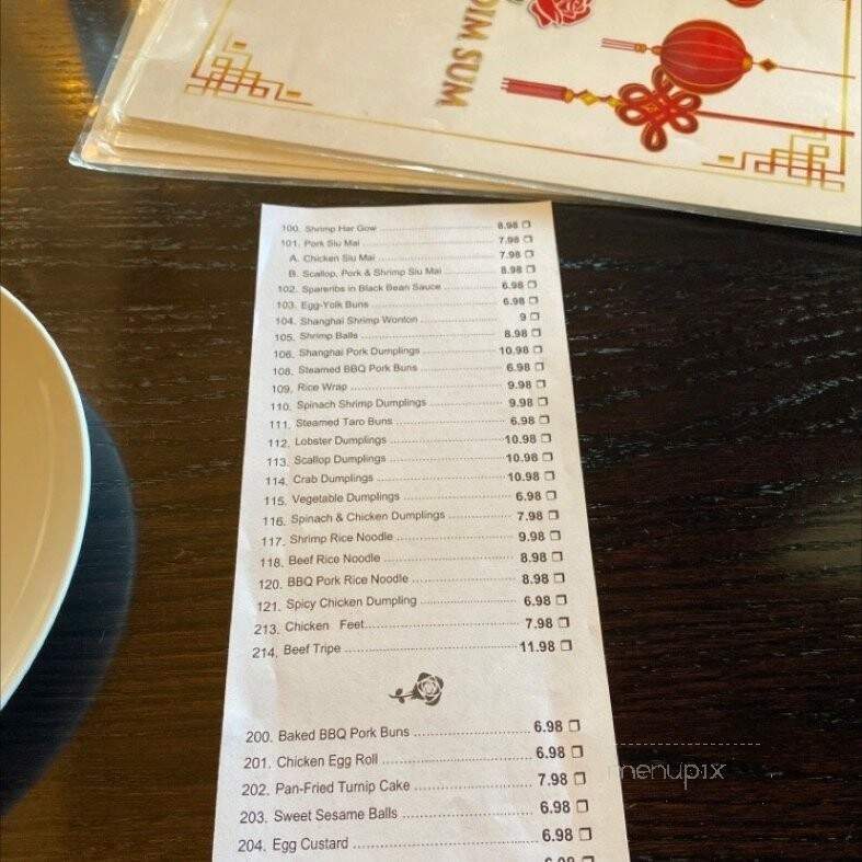 Shanghai Rose - Los Angeles, CA menu_pic