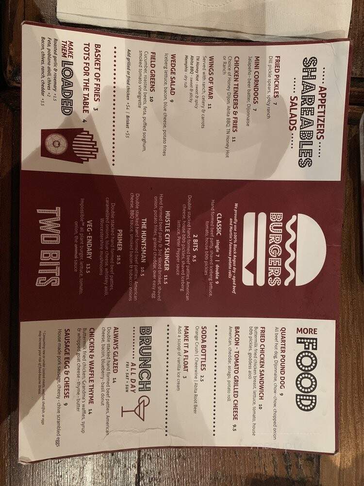 Two Bits - Nashville, TN menu_pic