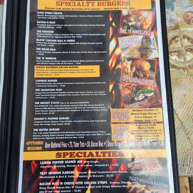 Up the Hill Grill - Ramona, CA menu_pic