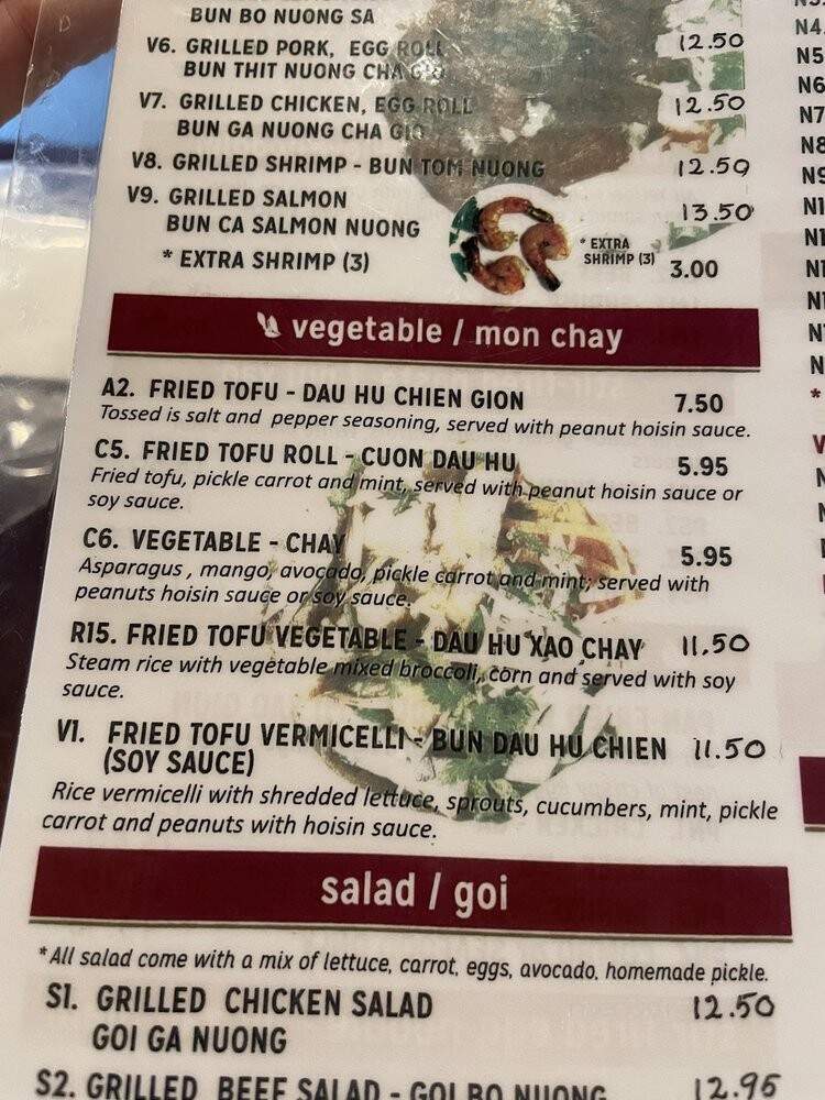 Vy's Pho - Watauga, TX menu_pic