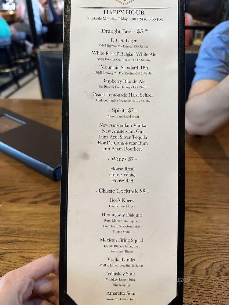 Terminal Bar - Denver, CO menu_pic