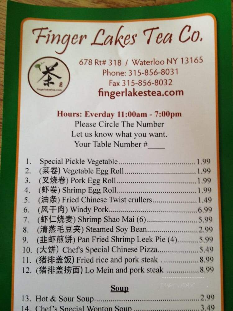 Finger Lakes Tea Shop & Dim Sum Cafe - Waterloo, NY