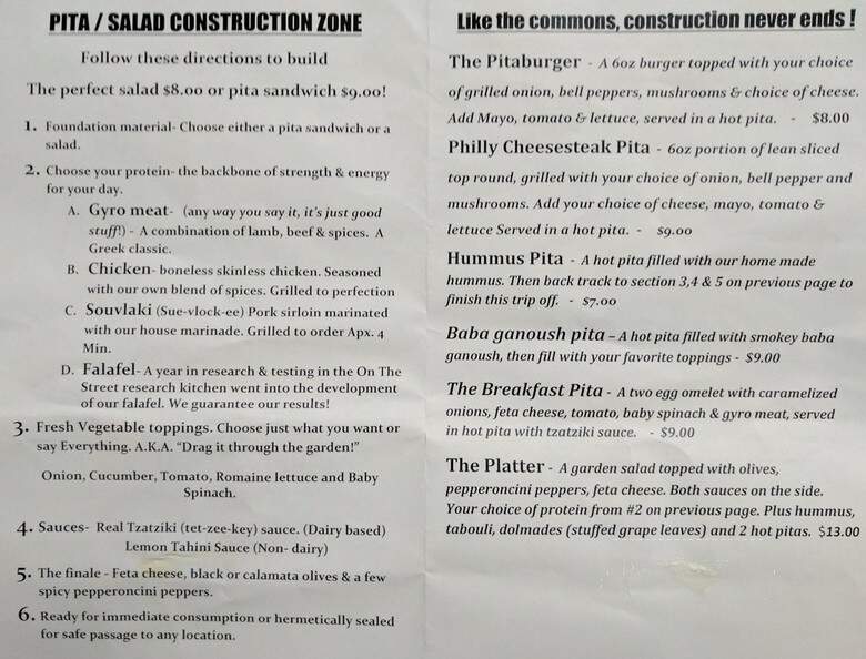 On the Street Pitas - Ithaca, NY menu_pic