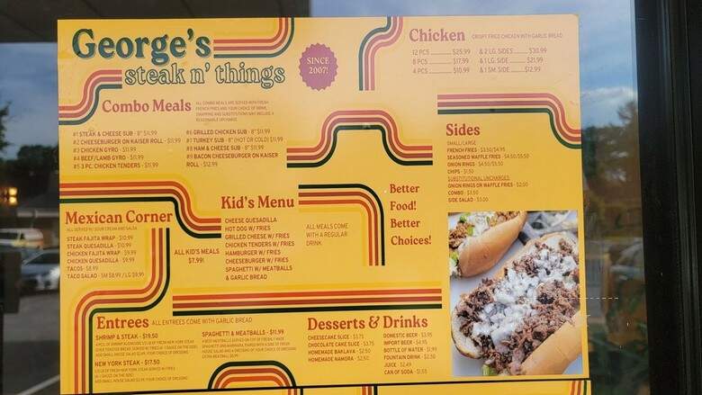George's Steak n' Things - Fairfax Station, VA menu_pic