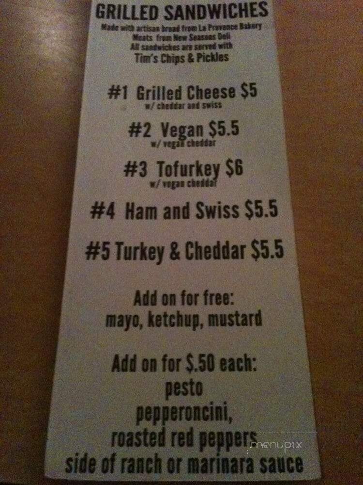 The Know - Portland, OR menu_pic