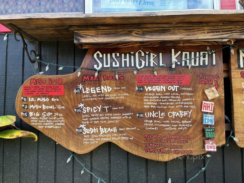 Sushigirl Kauai - Hanalei, HI menu_pic