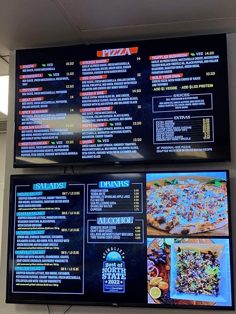 Cinders Wood Fired Pizza - Redding, CA menu_pic