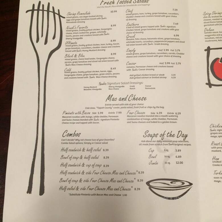 Newks - Hoover, AL menu_pic
