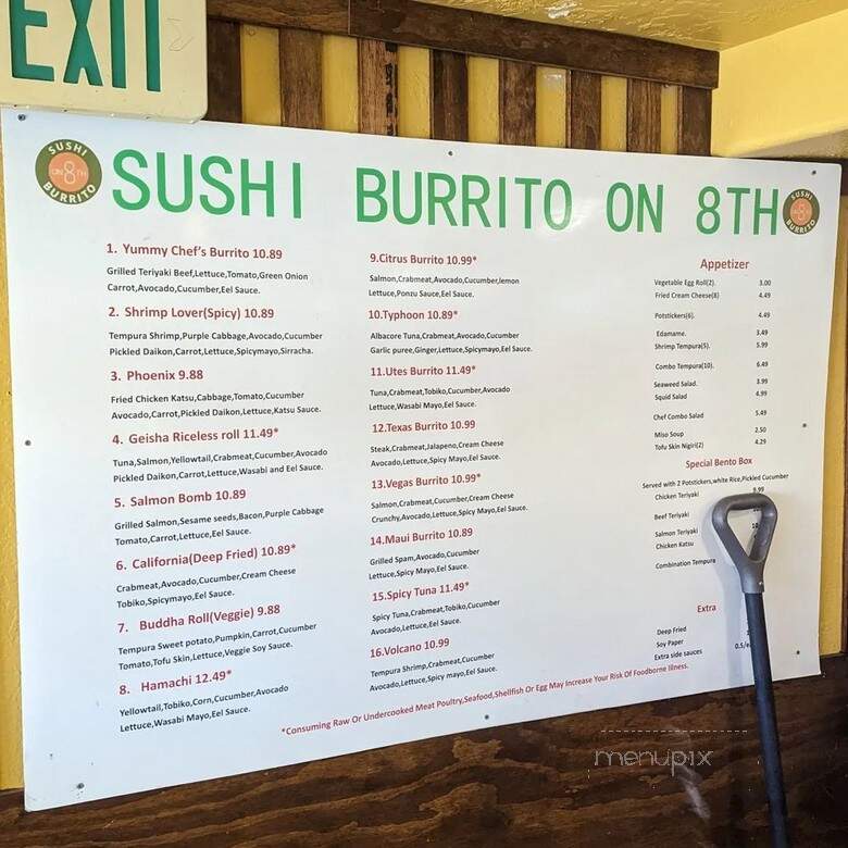 Sushi Burrito - Salt Lake City, UT menu_pic