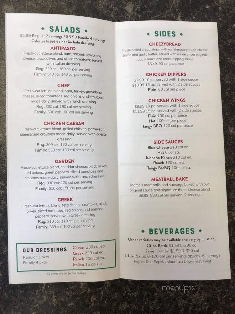 Marco's Pizza - Charleston, SC menu_pic