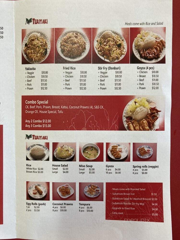 Nasai Teriyaki - Redmond, WA menu_pic
