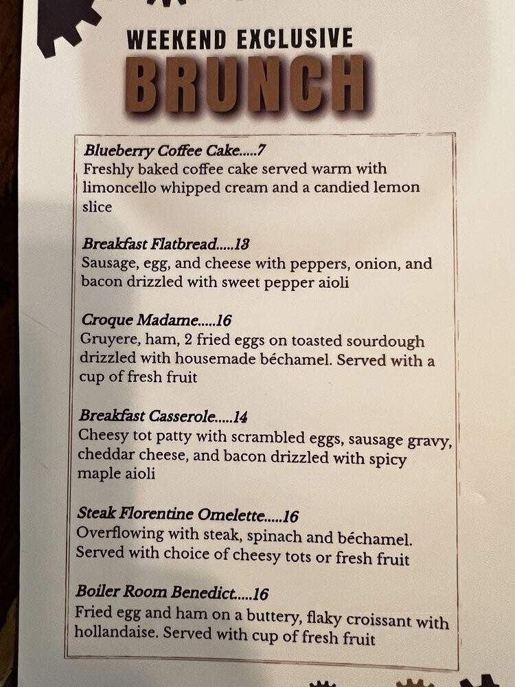 Boiler Room - Fargo, ND menu_pic
