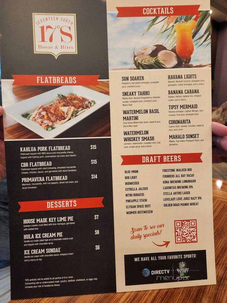 17 South Booze & Bites - Las Vegas, NV menu_pic