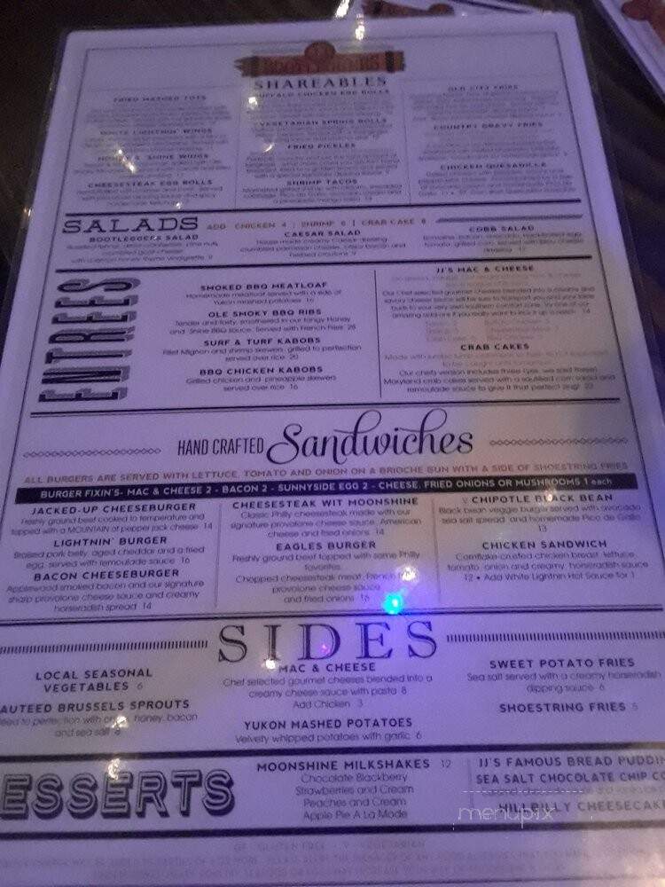 JJ Bootleggers - Philadelphia, PA menu_pic