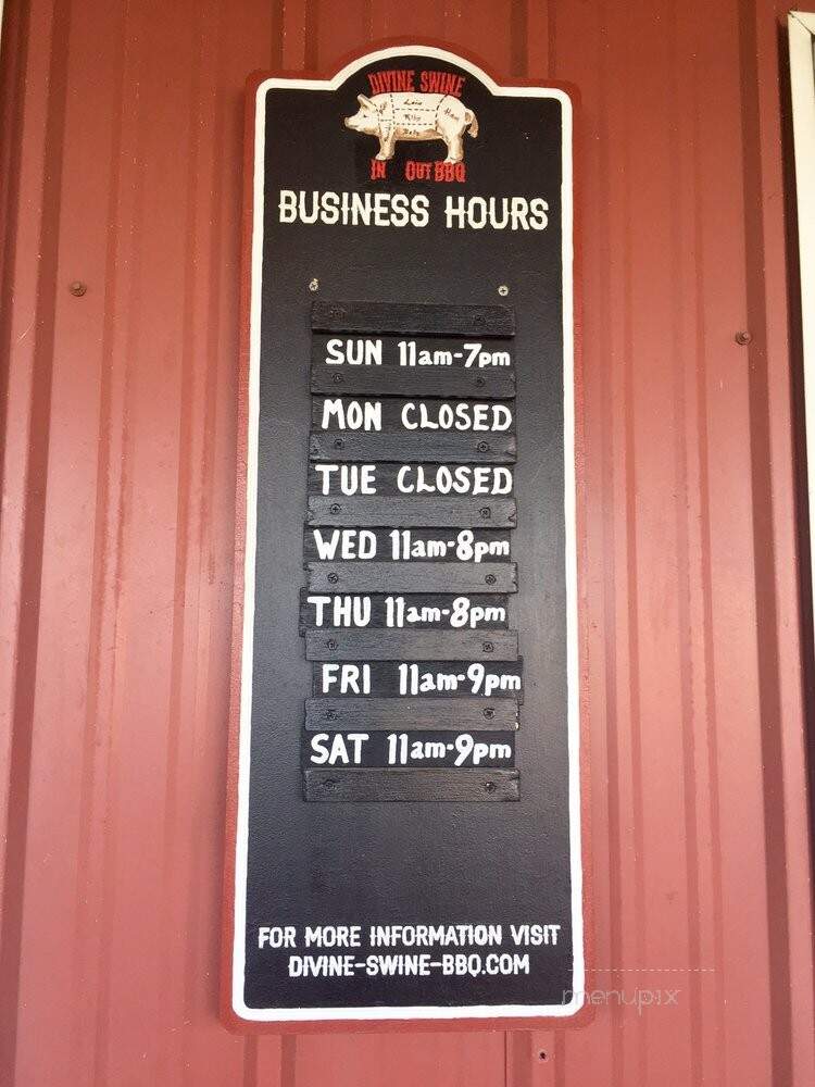 Divine Swine in-Out BBQ - Manheim, PA menu_pic