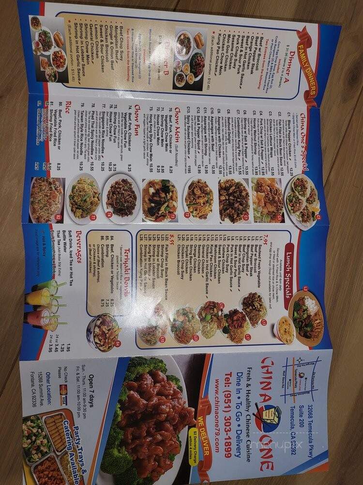 China One - Temecula, CA menu_pic