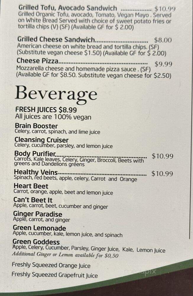 Green Leaf Vegetarian - Framingham, MA menu_pic