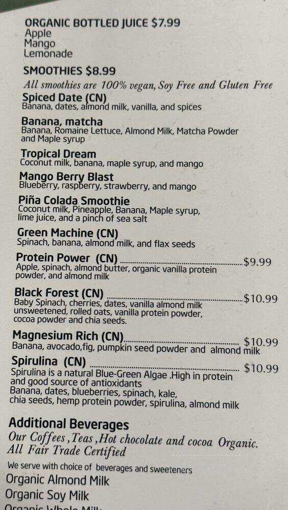Green Leaf Vegetarian - Framingham, MA menu_pic