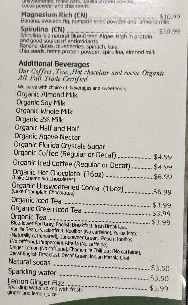 Green Leaf Vegetarian - Framingham, MA menu_pic