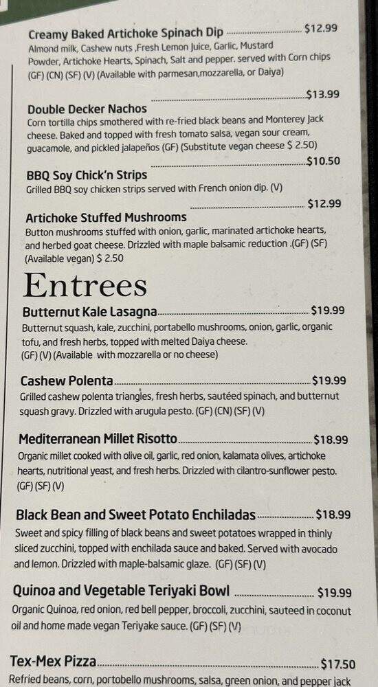 Green Leaf Vegetarian - Framingham, MA menu_pic
