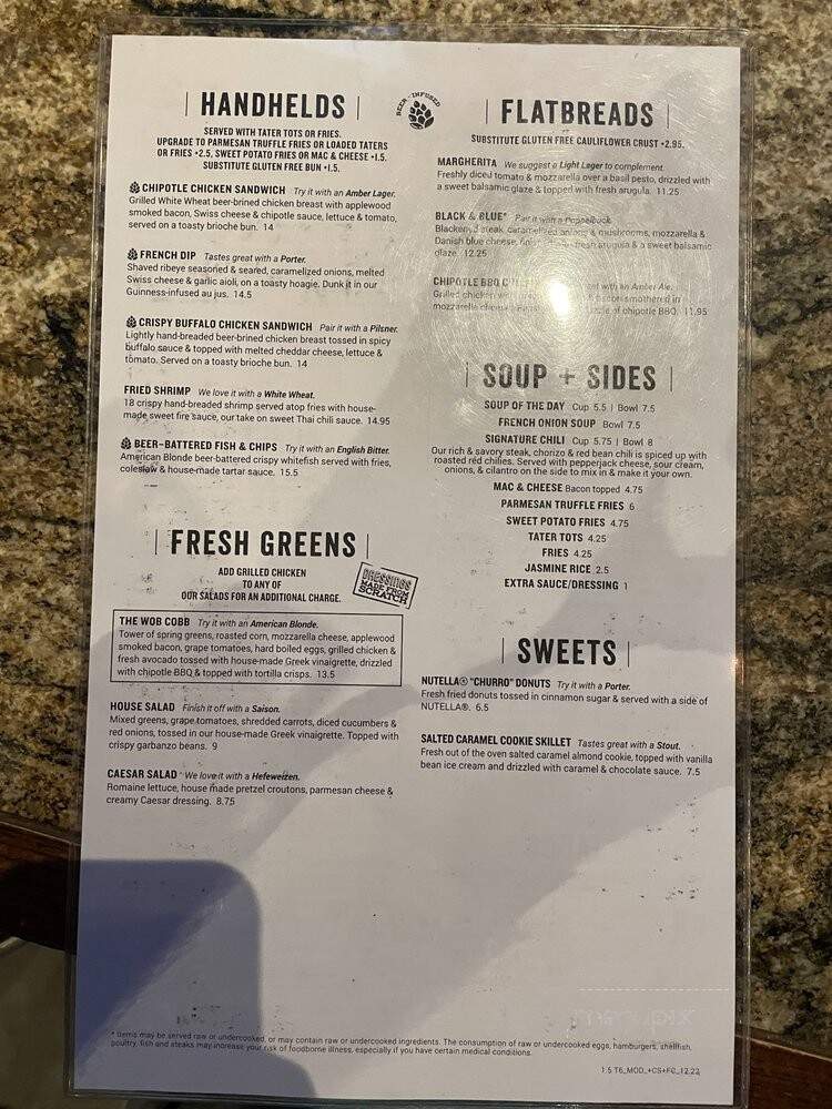 World of Beer - Fort Worth, TX menu_pic