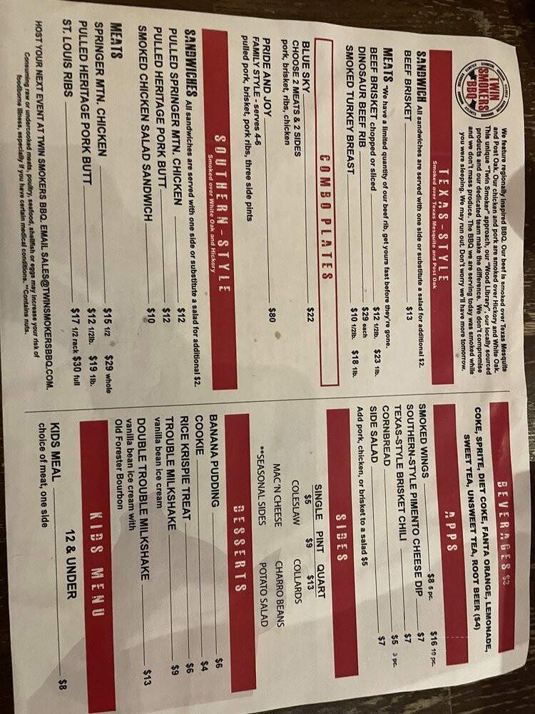 Twin Smokers - Atlanta, GA menu_pic