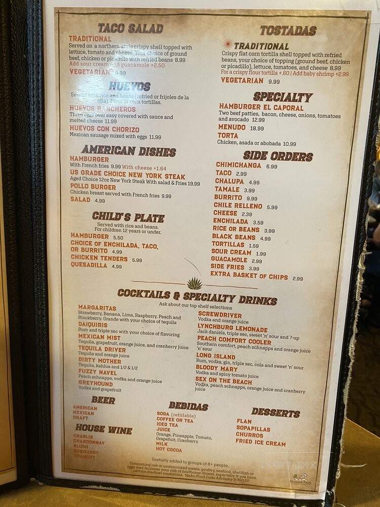 El Caporal - Heyburn, ID menu_pic