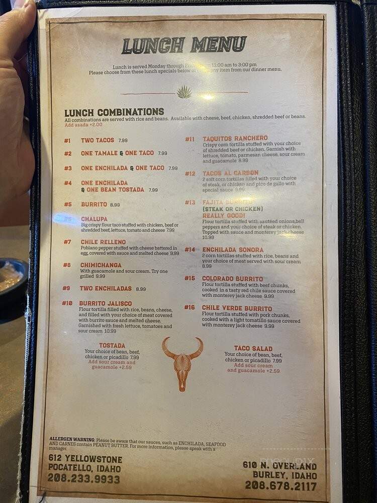 El Caporal - Heyburn, ID menu_pic