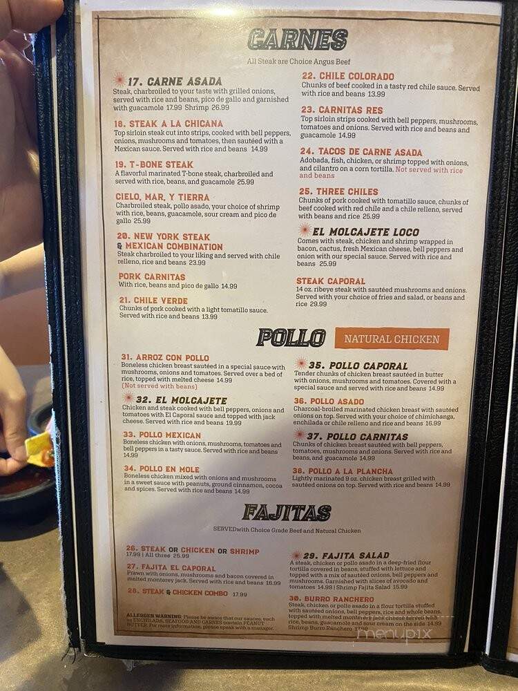 El Caporal - Heyburn, ID menu_pic