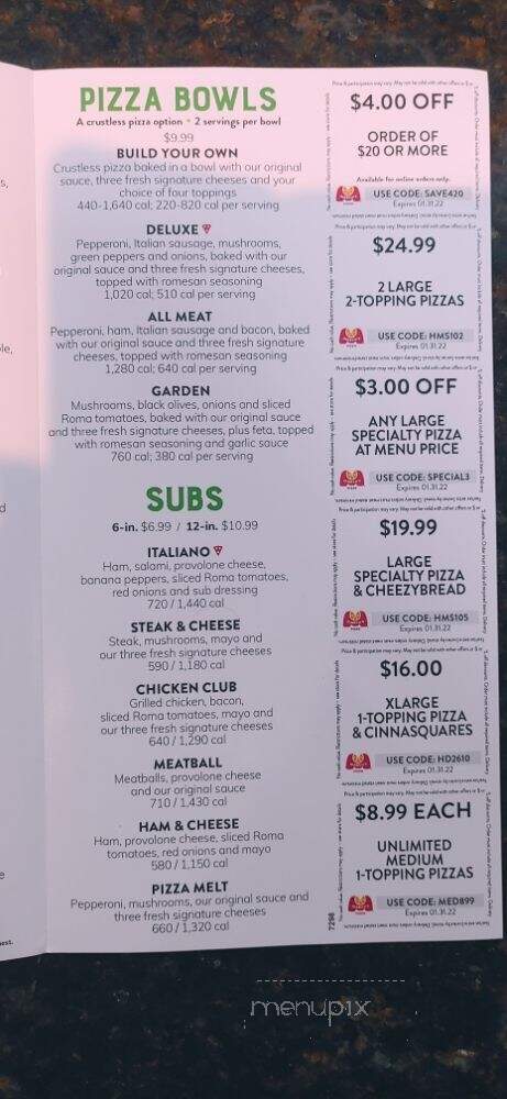Marco's Pizza - Buford, GA menu_pic