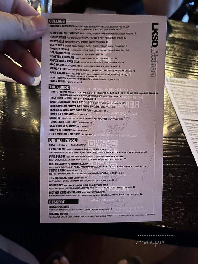 Lock & Key Social Drinkery and Kitchen - Downey, CA menu_pic