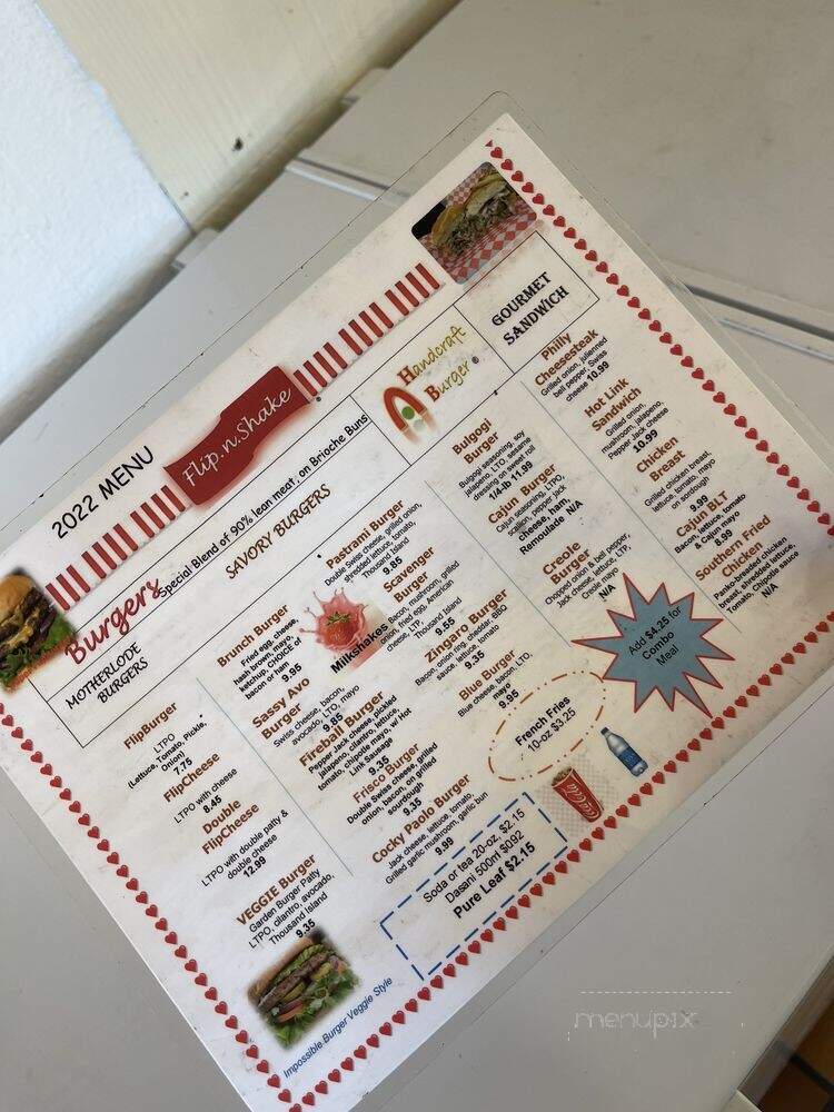 Flip.N.Shake Burger - Sacramento, CA menu_pic