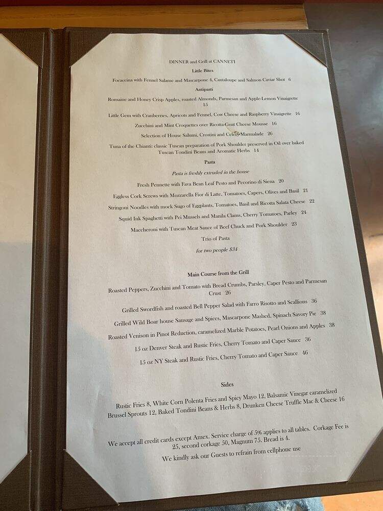 Canneti Roadhouse Italiana - Forestville, CA menu_pic
