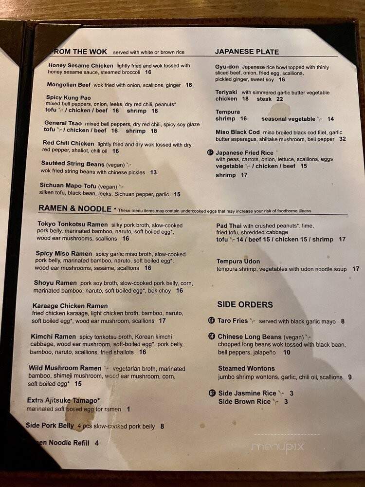Niu B Sushi & Robata - Chicago, IL menu_pic
