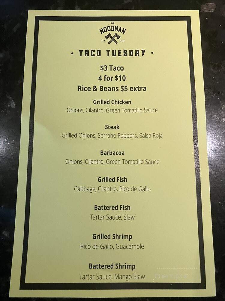 Woodman - Los Angeles, CA menu_pic