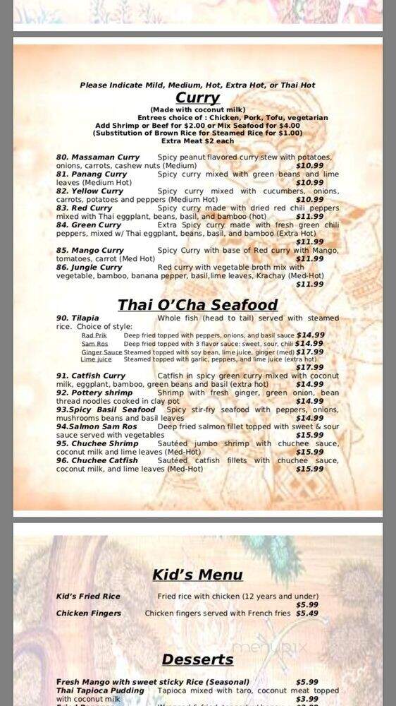 Thai Chan - Fishers, IN menu_pic