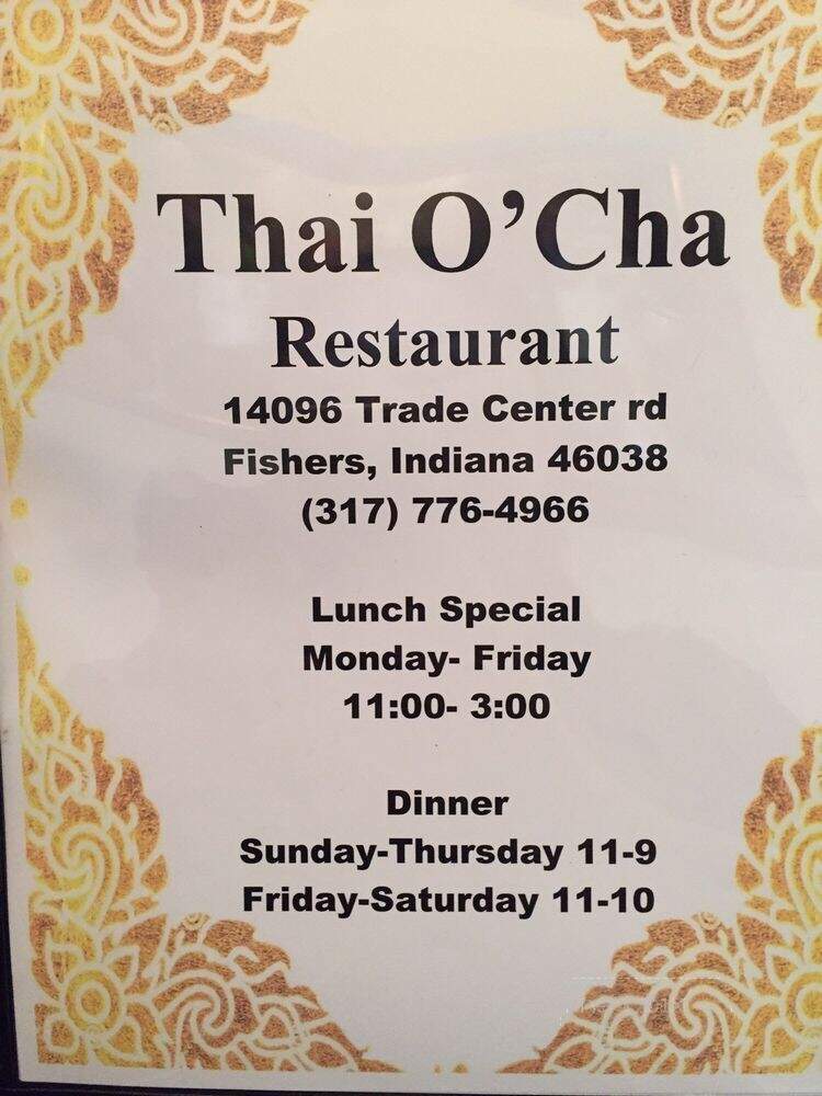 Thai Chan - Fishers, IN menu_pic