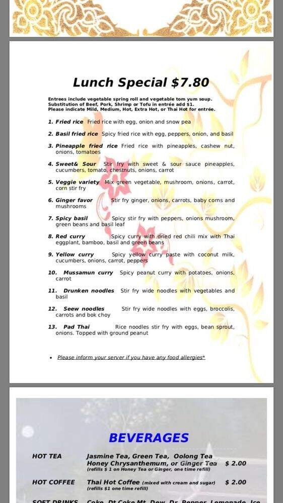 Thai Chan - Fishers, IN menu_pic
