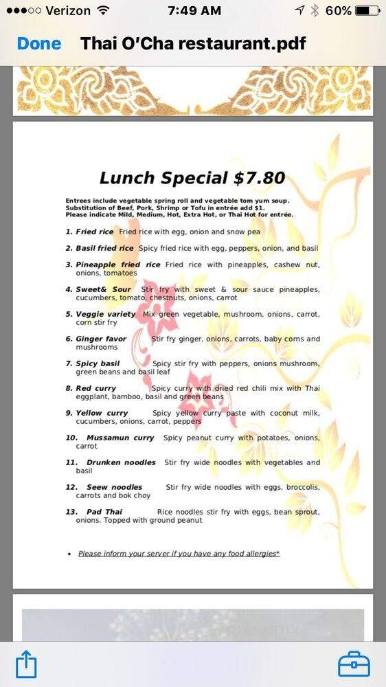 Thai Chan - Fishers, IN menu_pic