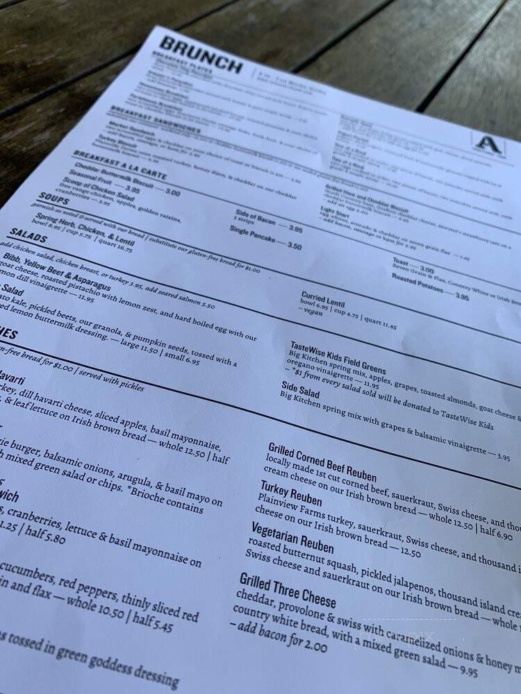 Atwater's - Baltimore, MD menu_pic