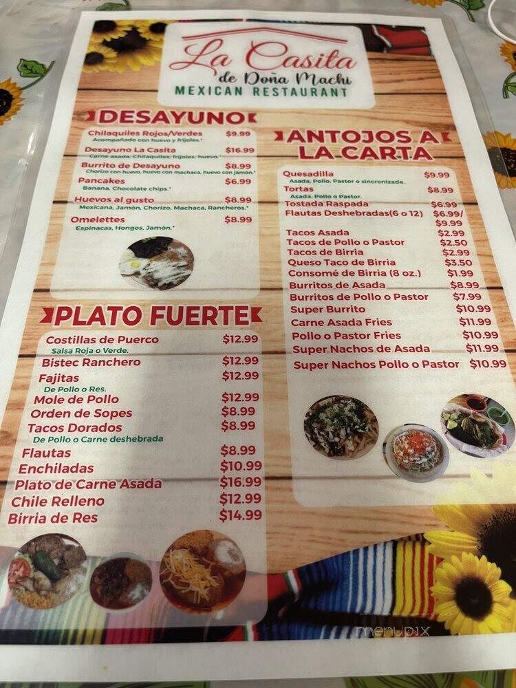 La Casita de Dona Machi - Las Vegas, NV menu_pic