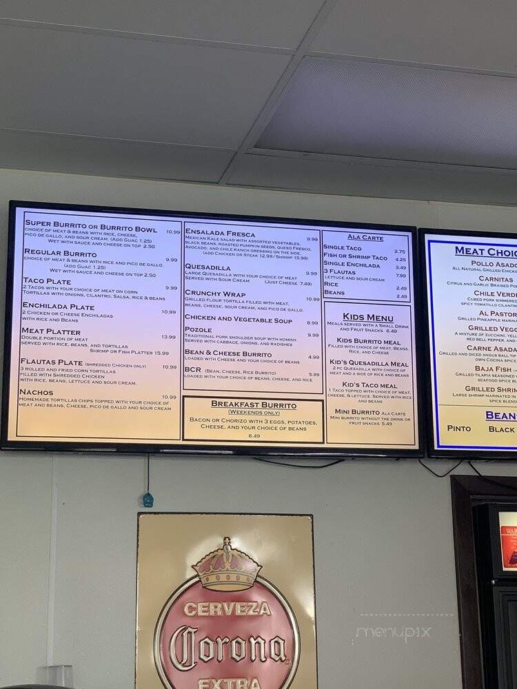 Cocina Mexico - Pleasanton, CA menu_pic