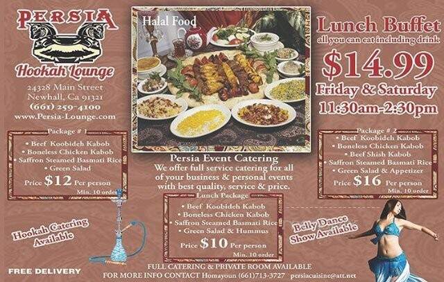 Persia Hookah Lounge - Newhall, CA menu_pic