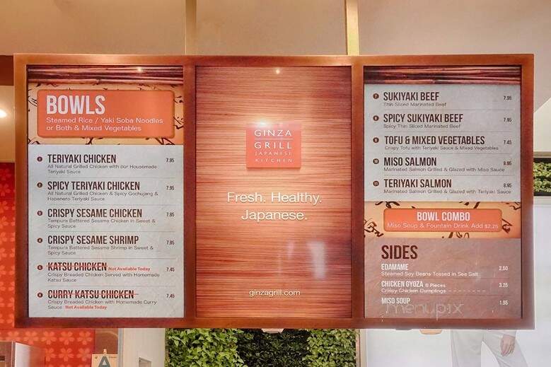 Ginza Grill - Torrance, CA menu_pic