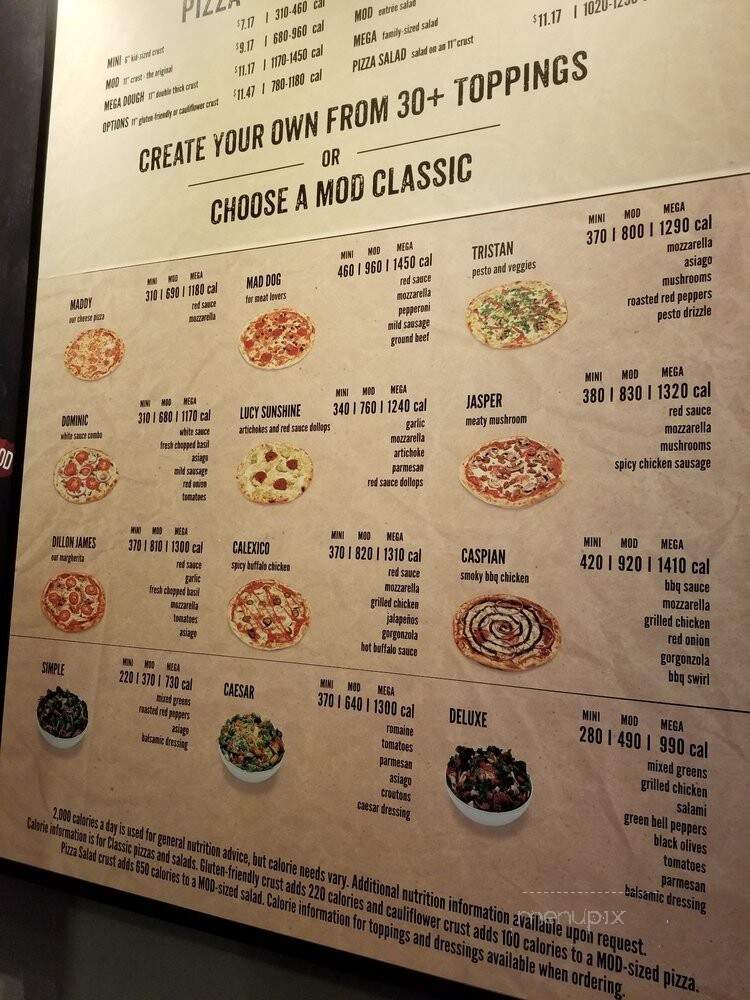 Mod Pizza - Maple Valley, WA menu_pic