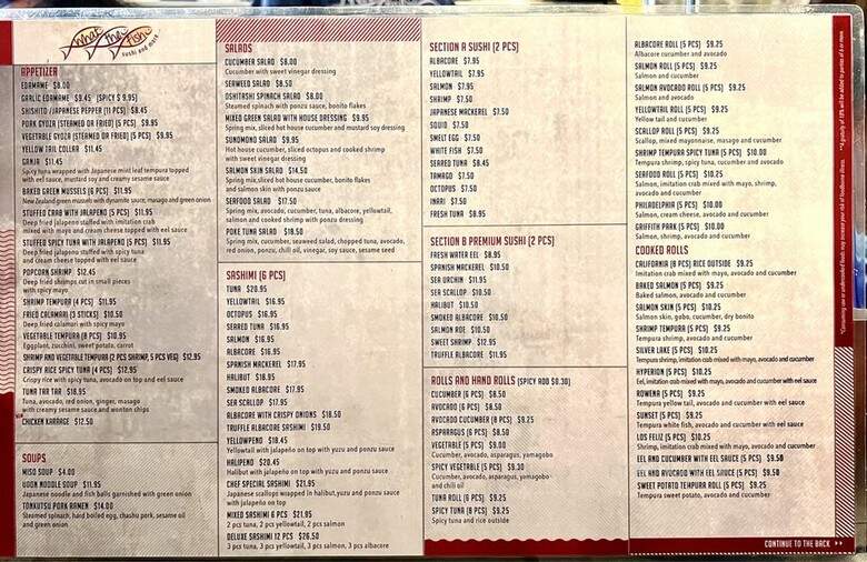 What the Fish Sushi Restaurant - Los Angeles, CA menu_pic