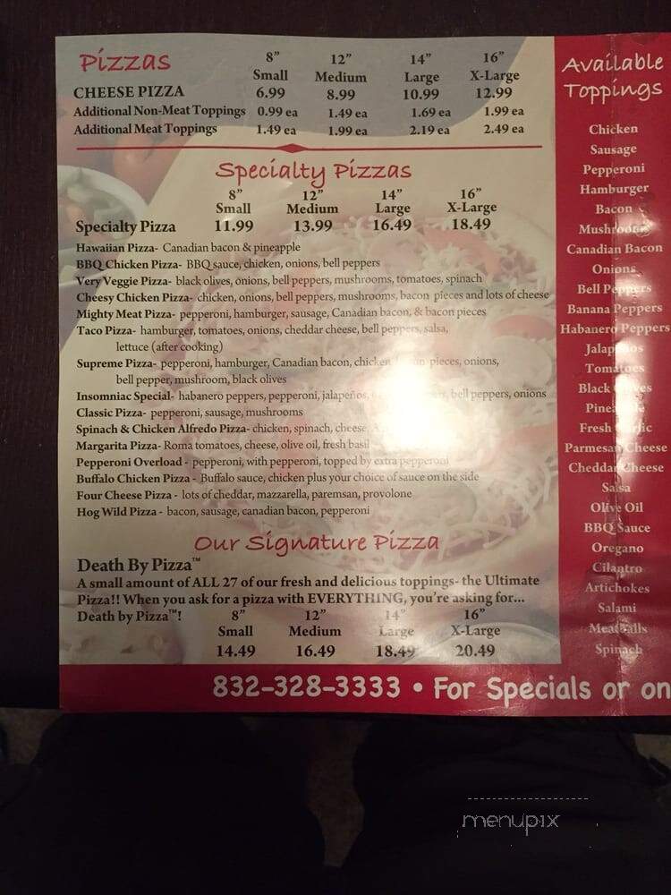 All Nite Pizza, Wings and Subs - Stafford, TX