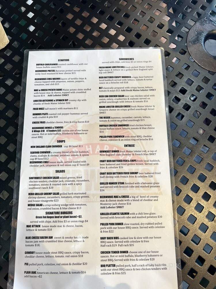Bar Harbor Beerworks - Bar Harbor, ME menu_pic