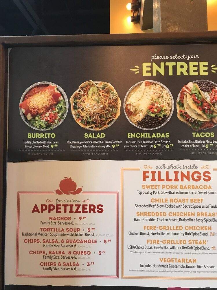 Cafe Rio Mexican Grill - Chandler, AZ menu_pic