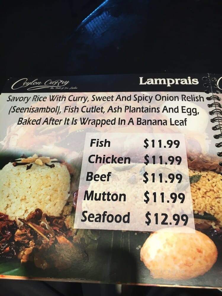 Ceylon Curry - Staten Island, NY menu_pic